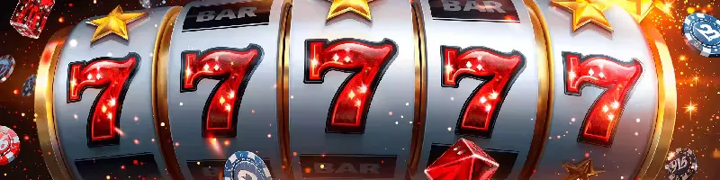 Macchina da rullo elegante in nero e oro circondata da diamanti, fiches da casino e monete d’oro che cadono su uno sfondo casino sofisticato, artwork 3D ultra-dettagliato